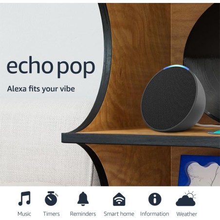 Amazon Echo Pop Parlante inteligente y compacto con sonido definido y Alexa