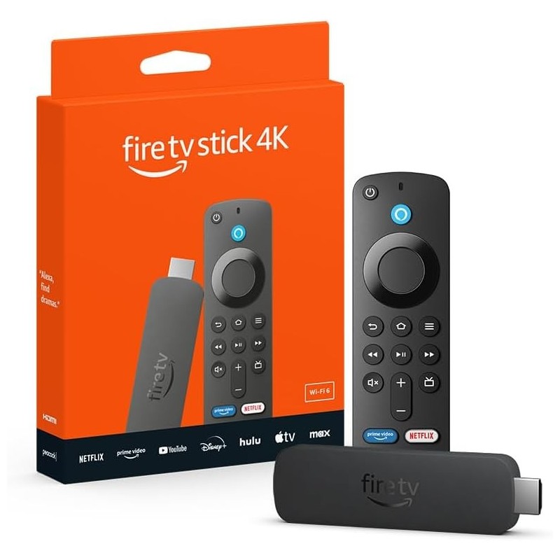 Amazon Fire TV Stick 4K con búsqueda de Fire TV con IA, Wi-Fi 6,  TV en vivo y gratis