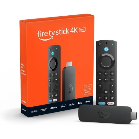 Amazon Fire TV Stick 4K Max, compatible con Wi-Fi 6E, TV gratis y en vivo sin señal de cable o satélite