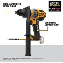 DEWALT FLEXVOLT VENTAJE 20V MAX Rotomartillo inalámbrico, 1/2 pulgadas, herramienta sola (DCD999B)